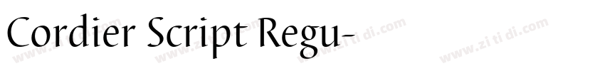 Cordier Script Regu字体转换